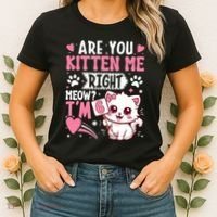6th Birthday Girl 6 Year Old Kitten Cat Happy Bday Women's T-Shirt thumb 2