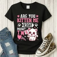 6th Birthday Girl 6 Year Old Kitten Cat Happy Bday Women's T-Shirt thumb 3