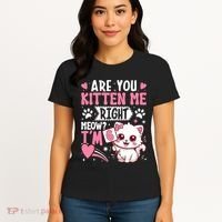 6th Birthday Girl 6 Year Old Kitten Cat Happy Bday Women's T-Shirt thumb 4