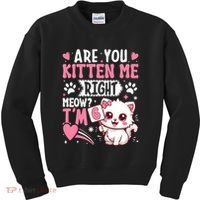 6th Birthday Girl 6 Year Old Kitten Cat Happy Bday Kids Sweatshirt thumb 0