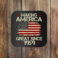 60th Birthday Gifts Making America Great Since 1959 Coaster thumb 0