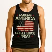 60th Birthday Gifts Making America Great Since 1959 Tank Top thumb 3