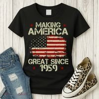 60th Birthday Gifts Making America Great Since 1959 Women's T-Shirt thumb 3