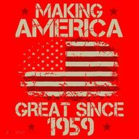 60th Birthday Gifts Making America Great Since 1959 Santa Hat thumb 1