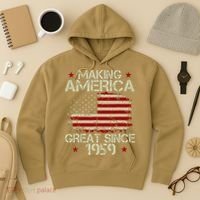 60th Birthday Gifts Making America Great Since 1959 Hoodie thumb 3