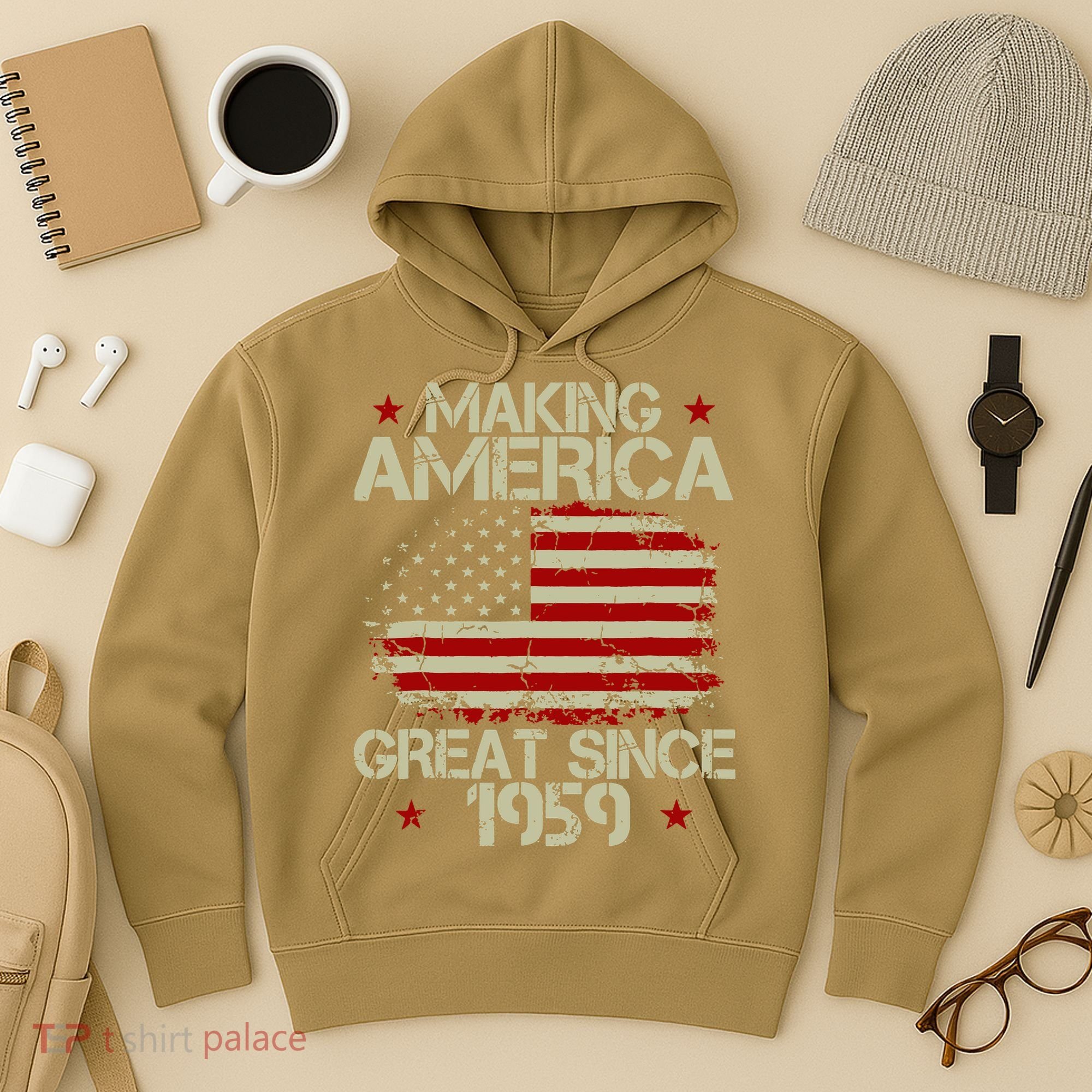60th Birthday Gifts Making America Great Since 1959 Hoodie