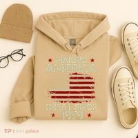 60th Birthday Gifts Making America Great Since 1959 Hoodie thumb 4