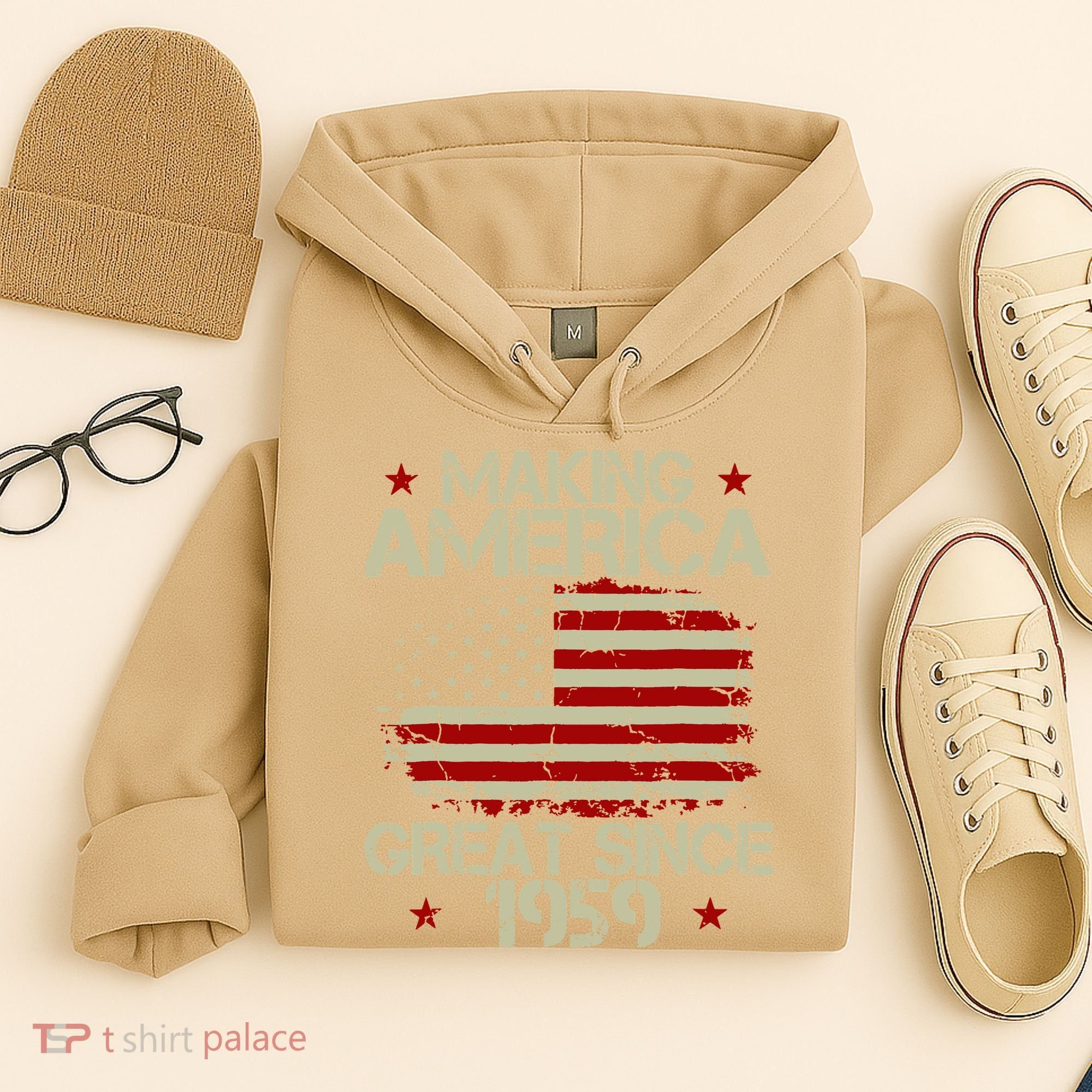 60th Birthday Gifts Making America Great Since 1959 Hoodie