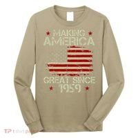 60th Birthday Gifts Making America Great Since 1959 Long Sleeve Shirt thumb 0