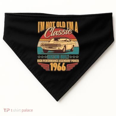 60th Birthday I'm Not Old I'm A Classic Custom Built Car 1966 USA-Made Doggie Bandana