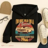 60th Birthday I'm Not Old I'm A Classic Custom Built Car 1966 Hoodie thumb 4