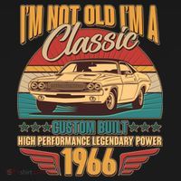 60th Birthday I'm Not Old I'm A Classic Custom Built Car 1966 Women's Hoodie thumb 2
