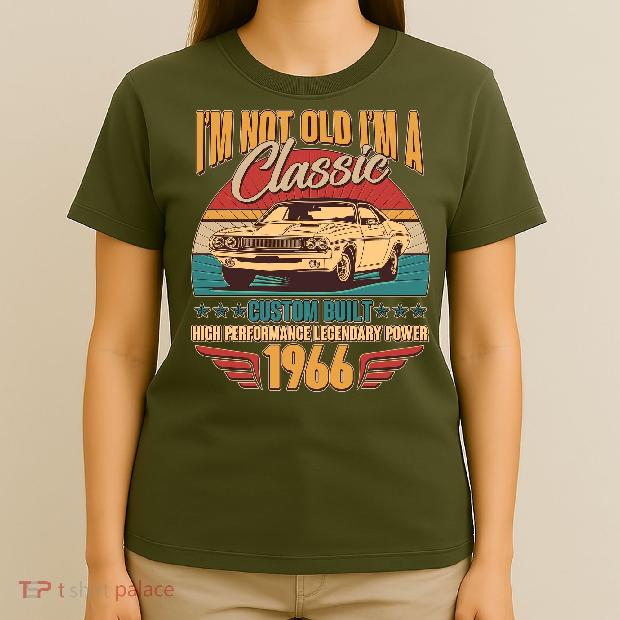 60th Birthday I'm Not Old I'm A Classic Custom Built Car 1966 T-Shirt