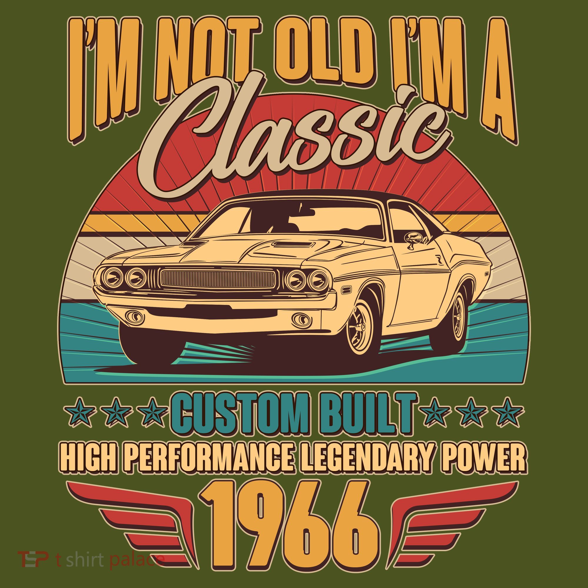 60th Birthday I'm Not Old I'm A Classic Custom Built Car 1966 Mousepad