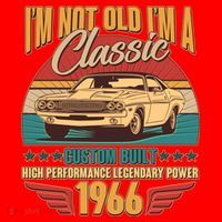 60th Birthday I'm Not Old I'm A Classic Custom Built Car 1966 Santa Hat thumb 1