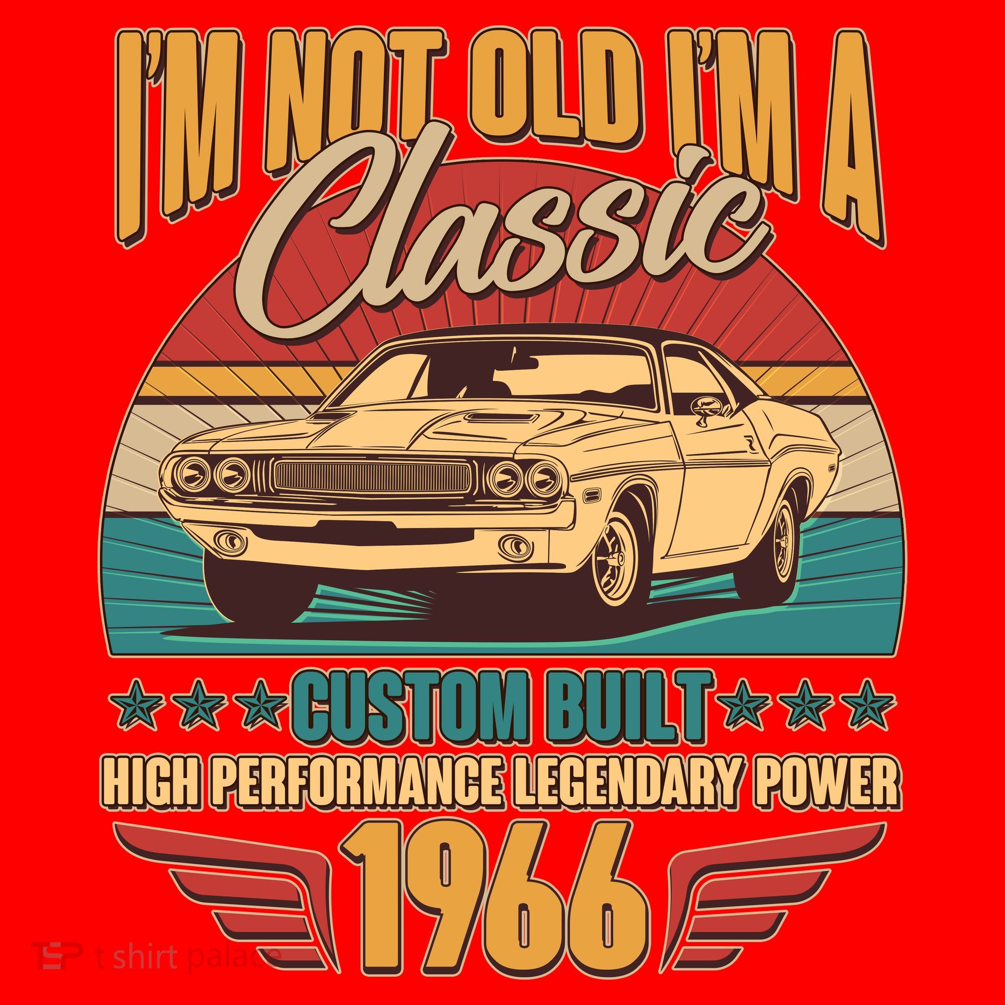 60th Birthday I'm Not Old I'm A Classic Custom Built Car 1966 Santa Hat