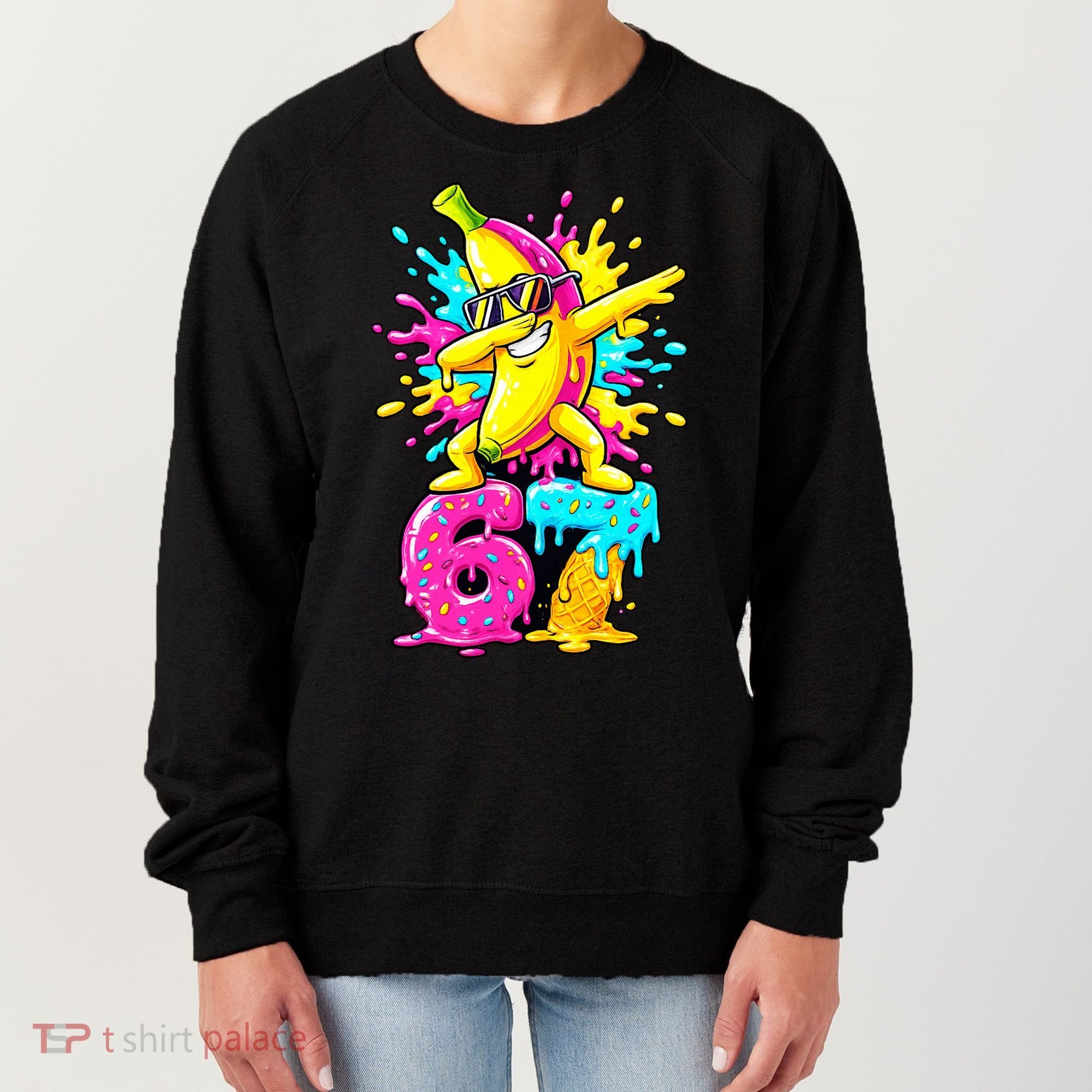 67 Baseball Ice Cream Six Seven Banana Women's Sweatshirt