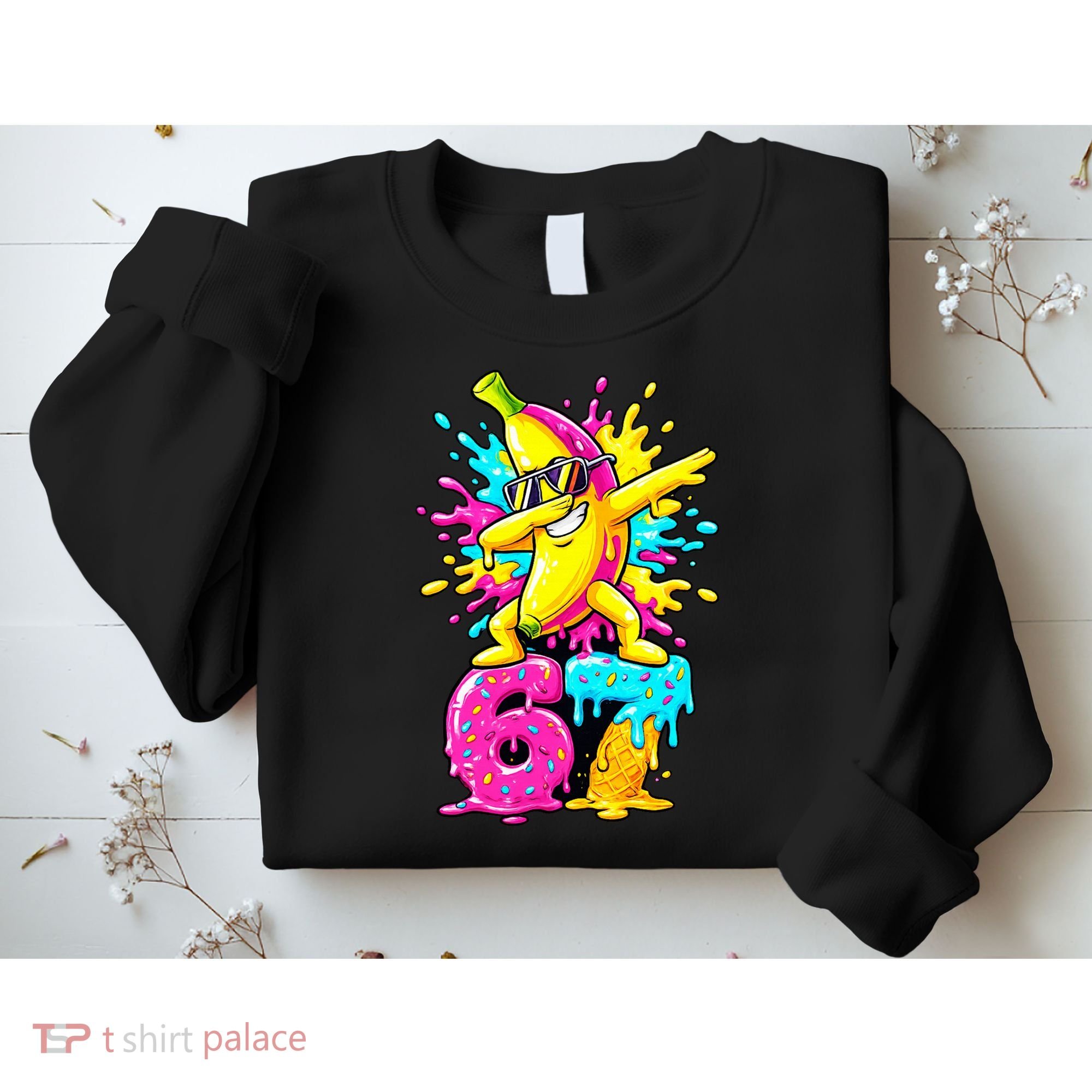 67 Baseball Ice Cream Six Seven Banana Sweatshirt