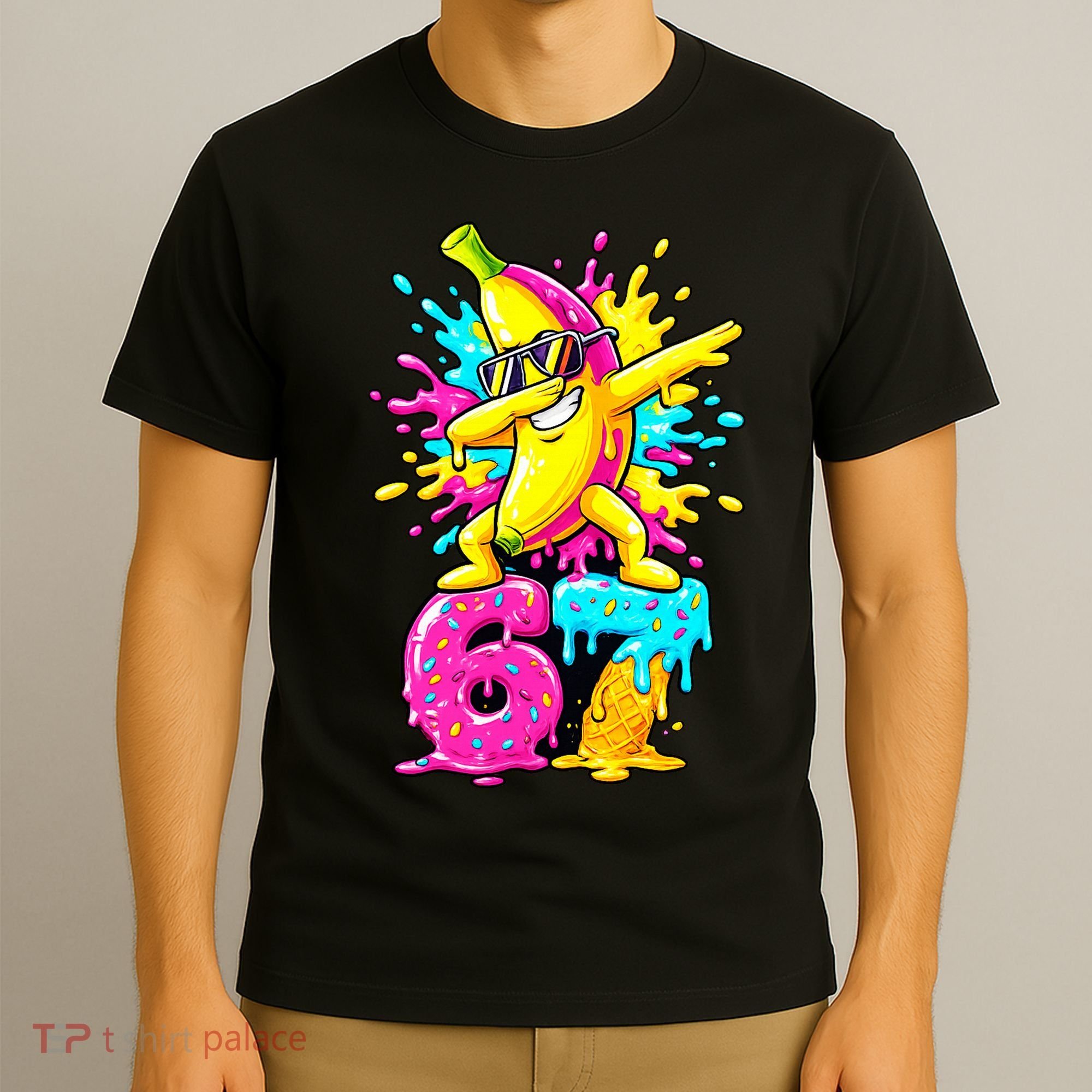 67 Baseball Ice Cream Six Seven Banana T-Shirt