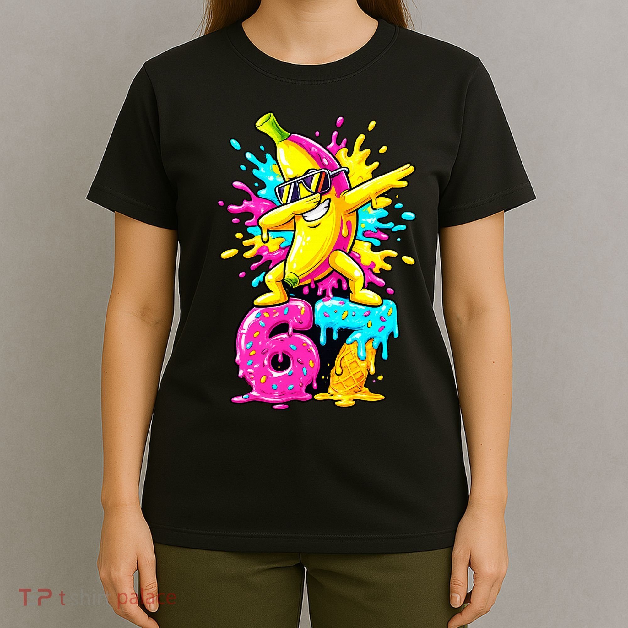 67 Baseball Ice Cream Six Seven Banana T-Shirt