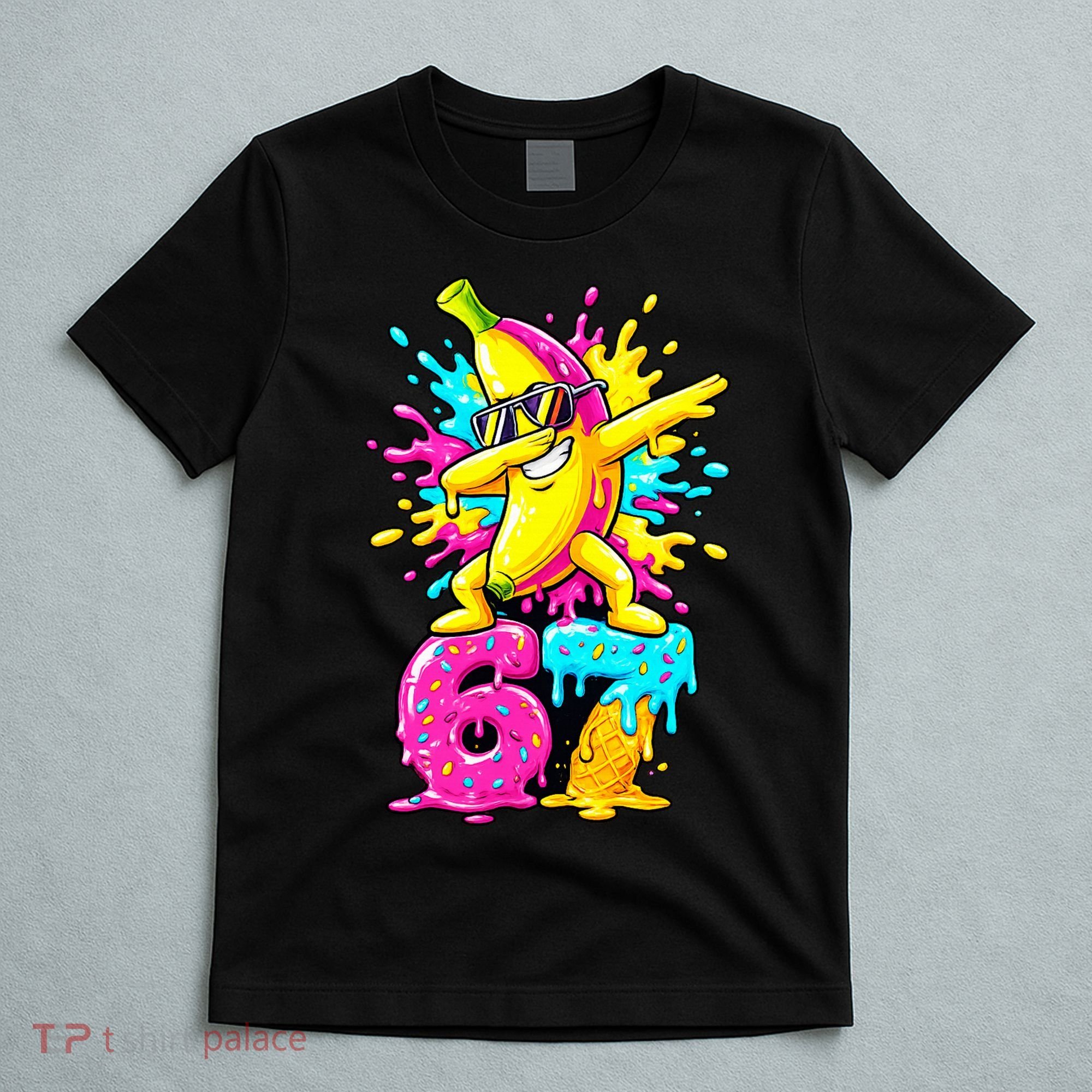 67 Baseball Ice Cream Six Seven Banana T-Shirt