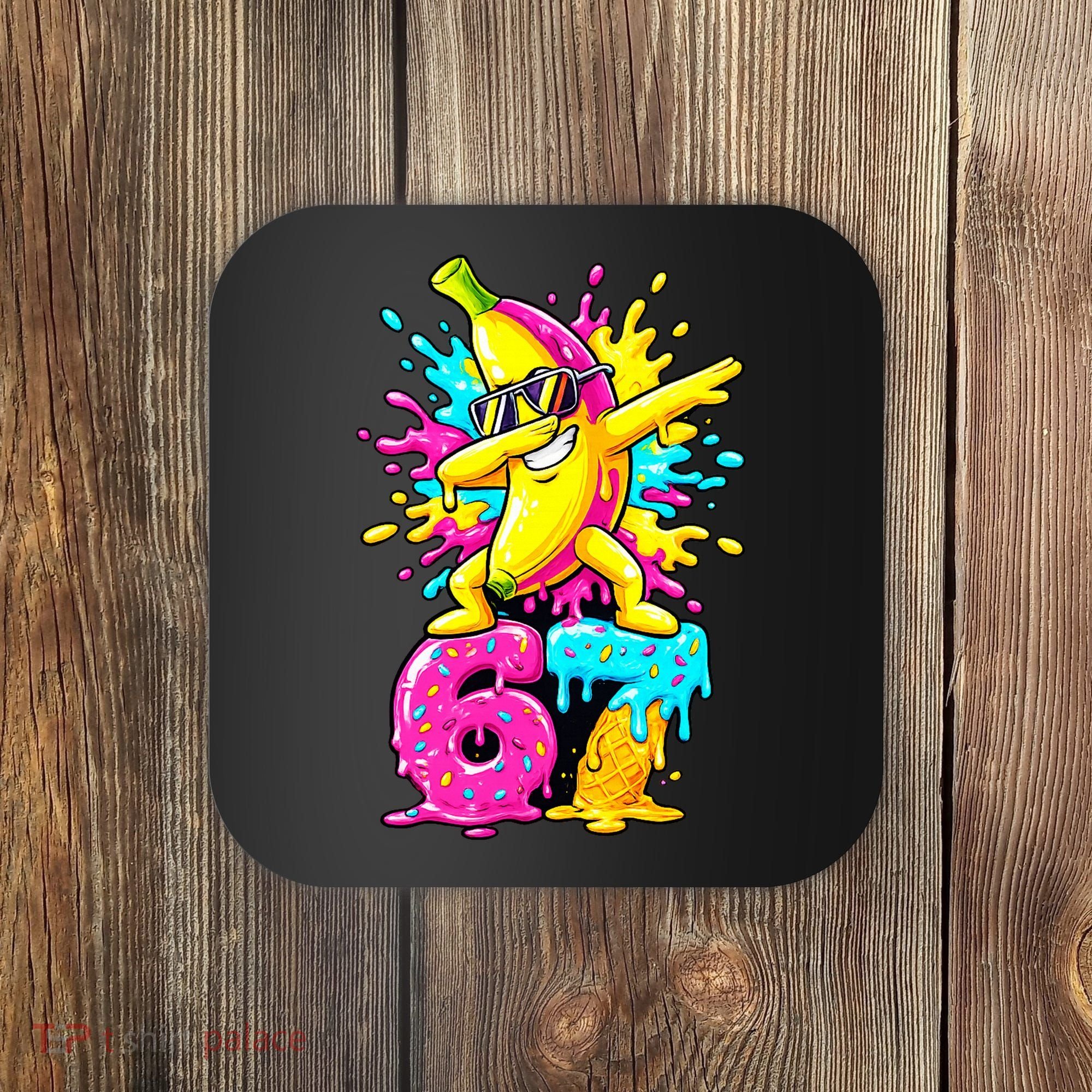 67 Baseball Ice Cream Six Seven Banana Coaster