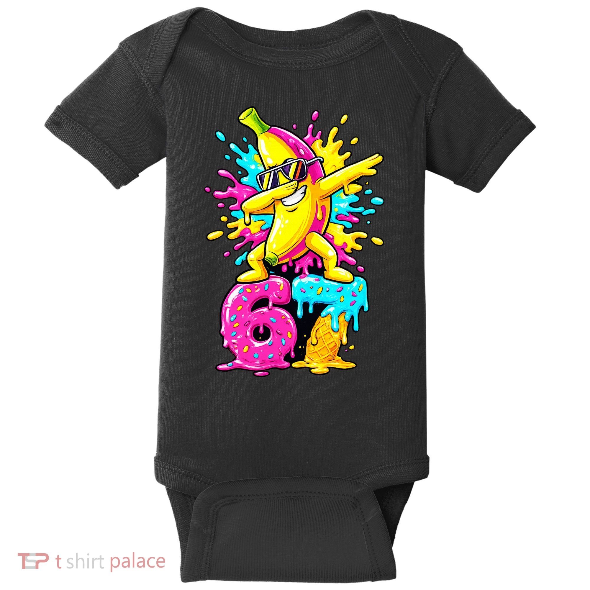 67 Baseball Ice Cream Six Seven Banana Baby Bodysuit