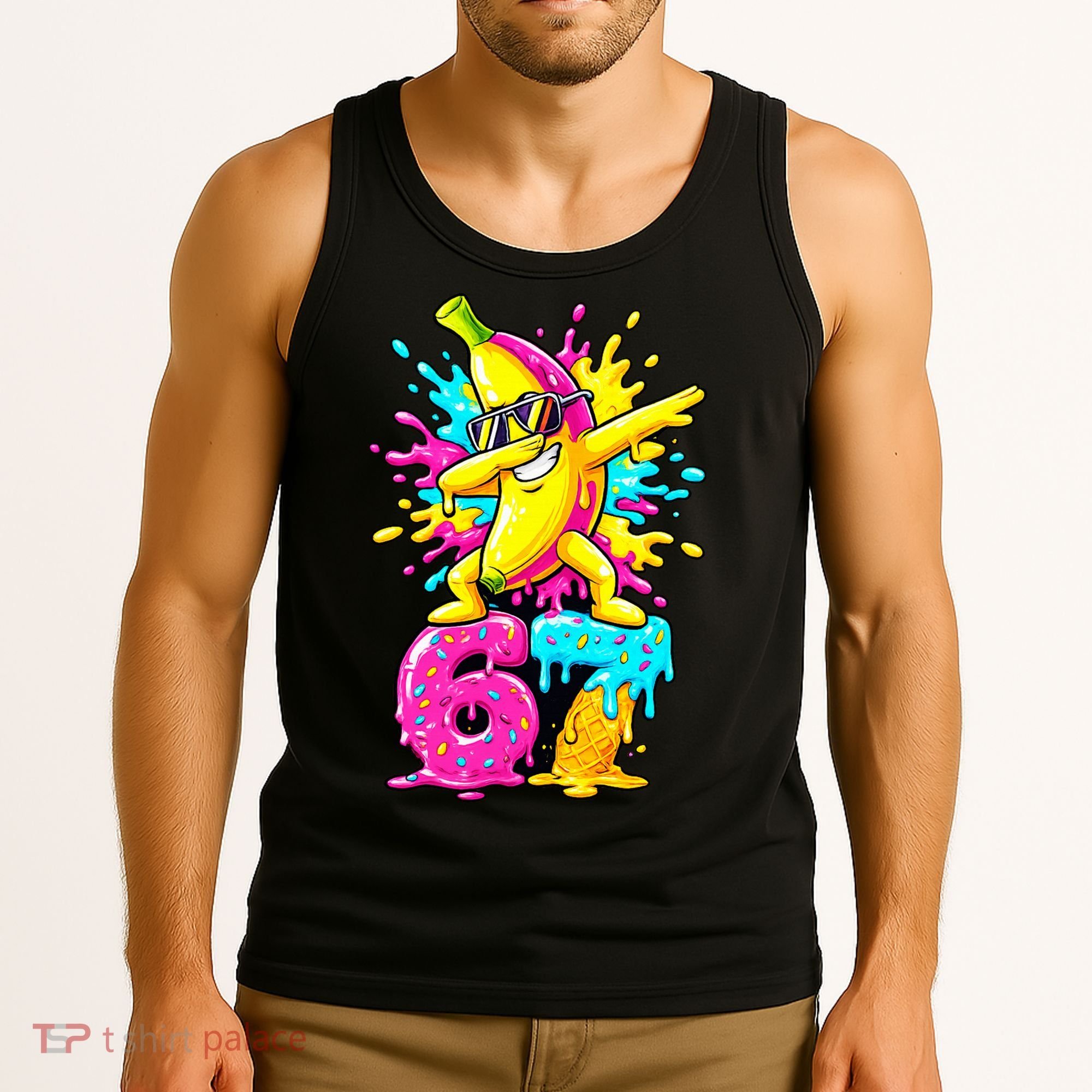 67 Baseball Ice Cream Six Seven Banana Tank Top