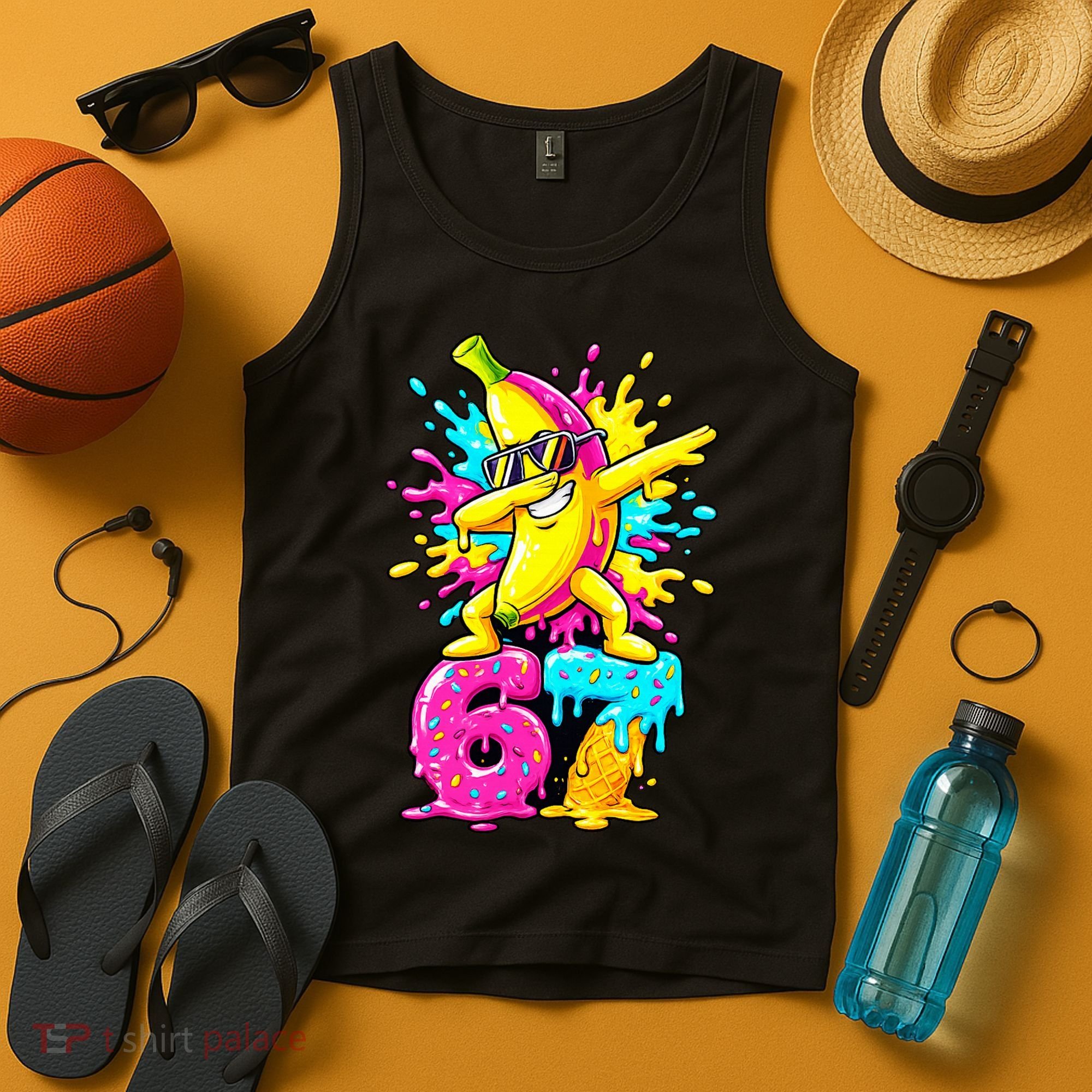 67 Baseball Ice Cream Six Seven Banana Tank Top