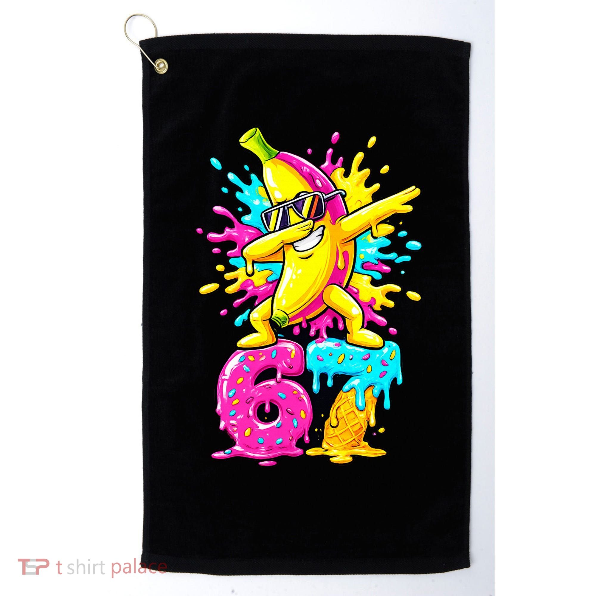 67 Baseball Ice Cream Six Seven Banana Golf Towel