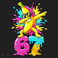 67 Baseball Ice Cream Six Seven Banana Golf Towel thumb 3