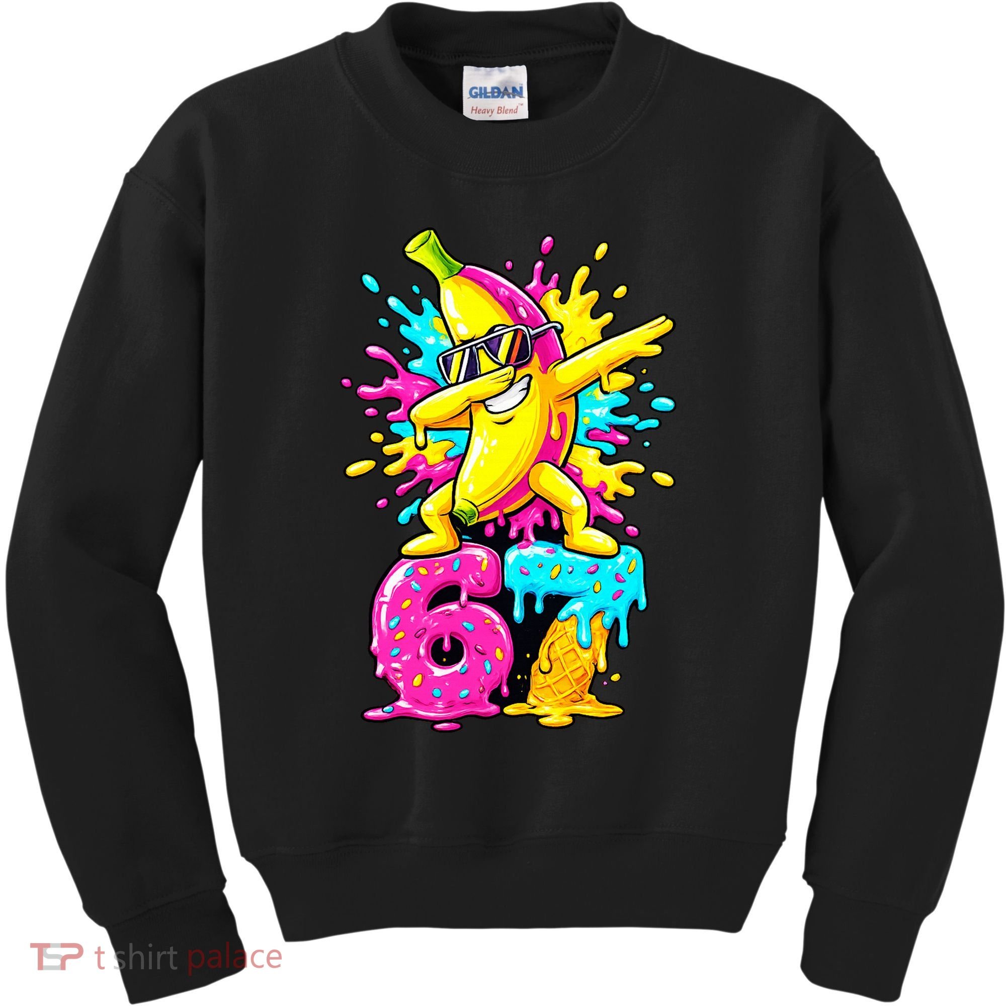 67 Baseball Ice Cream Six Seven Banana Kids Sweatshirt