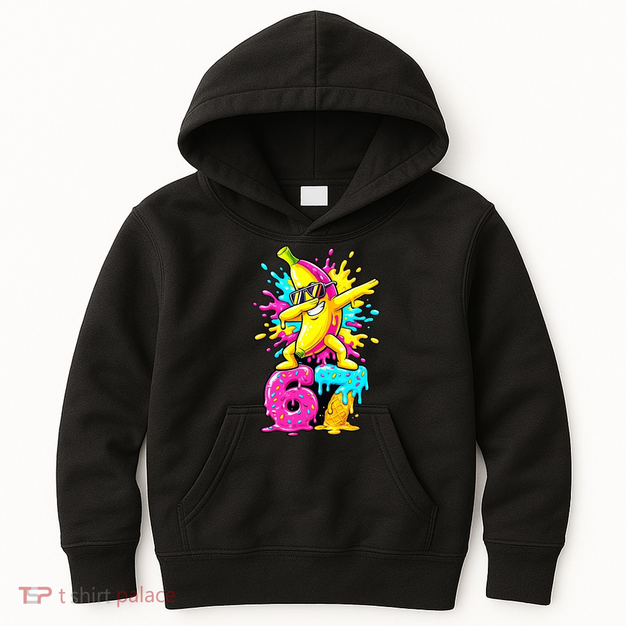 67 Baseball Ice Cream Six Seven Banana Kids Hoodie