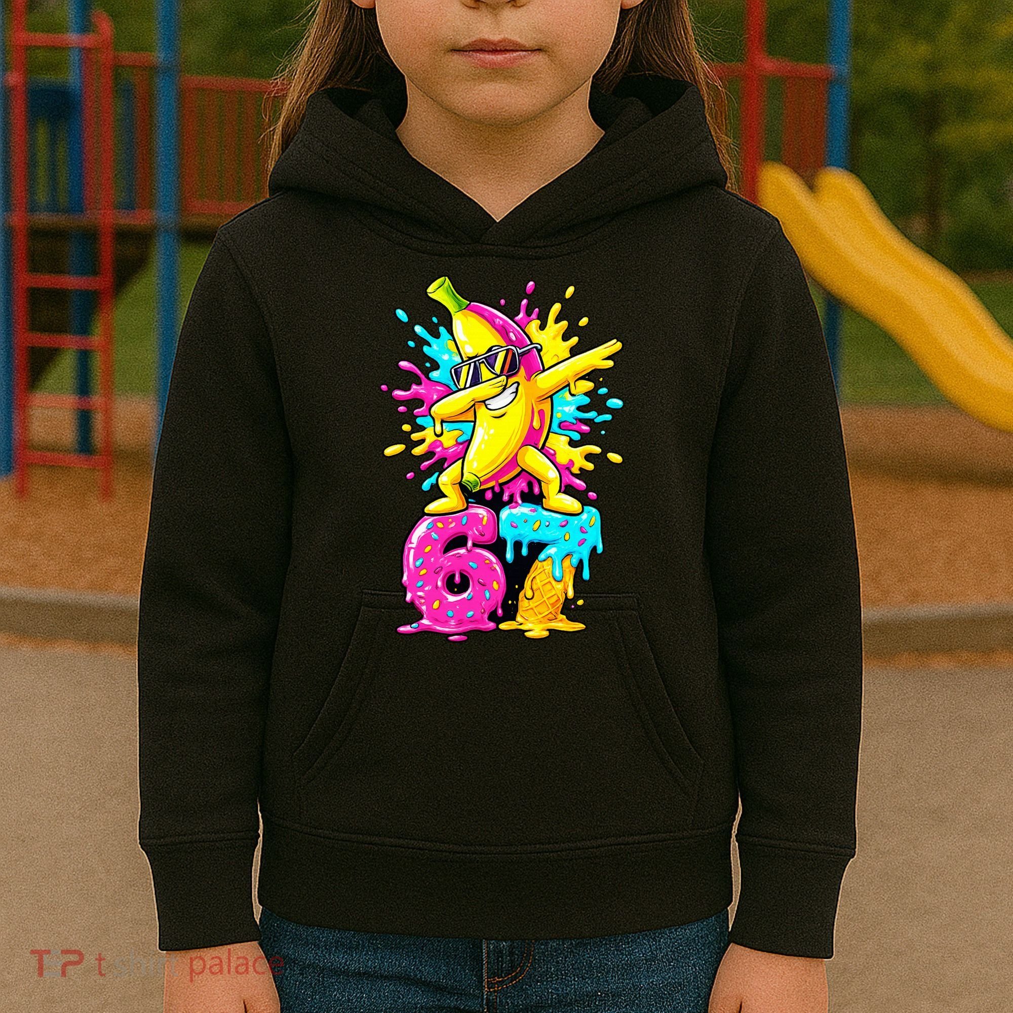 67 Baseball Ice Cream Six Seven Banana Kids Hoodie