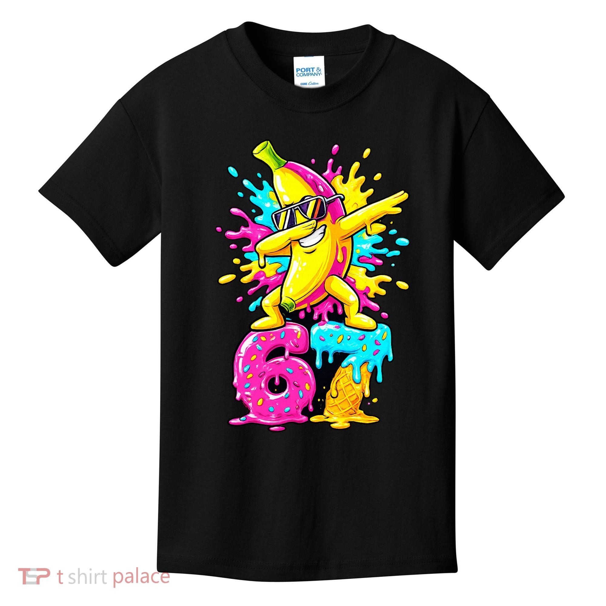 67 Baseball Ice Cream Six Seven Banana Kids T-Shirt