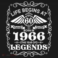 60th Birthday Life Begins At 60 Born In 1966 The Year Of Legends Women's Hoodie thumb 2
