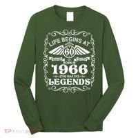 60th Birthday Life Begins At 60 Born In 1966 The Year Of Legends Long Sleeve Shirt thumb 0