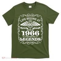 60th Birthday Life Begins At 60 Born In 1966 The Year Of Legends T-Shirt thumb 0