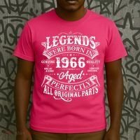 60th Birthday Legends Were Born In 1966 Age Perfectly Vintage Scroll  T-Shirt thumb 3