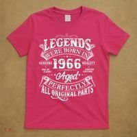 60th Birthday Legends Were Born In 1966 Age Perfectly Vintage Scroll  T-Shirt thumb 5