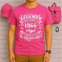 60th Birthday Legends Were Born In 1966 Age Perfectly Vintage Scroll  T-Shirt thumb 6