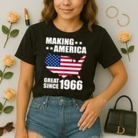 60th Birthday Making American Great Since 1966 Comfort Colors Boxy T-Shirt thumb 2