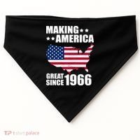 60th Birthday Making American Great Since 1966 USA-Made Doggie Bandana thumb 0