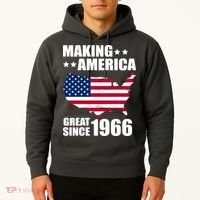 60th Birthday Making American Great Since 1966 Hoodie thumb 2