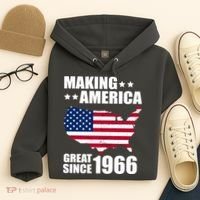 60th Birthday Making American Great Since 1966 Hoodie thumb 4