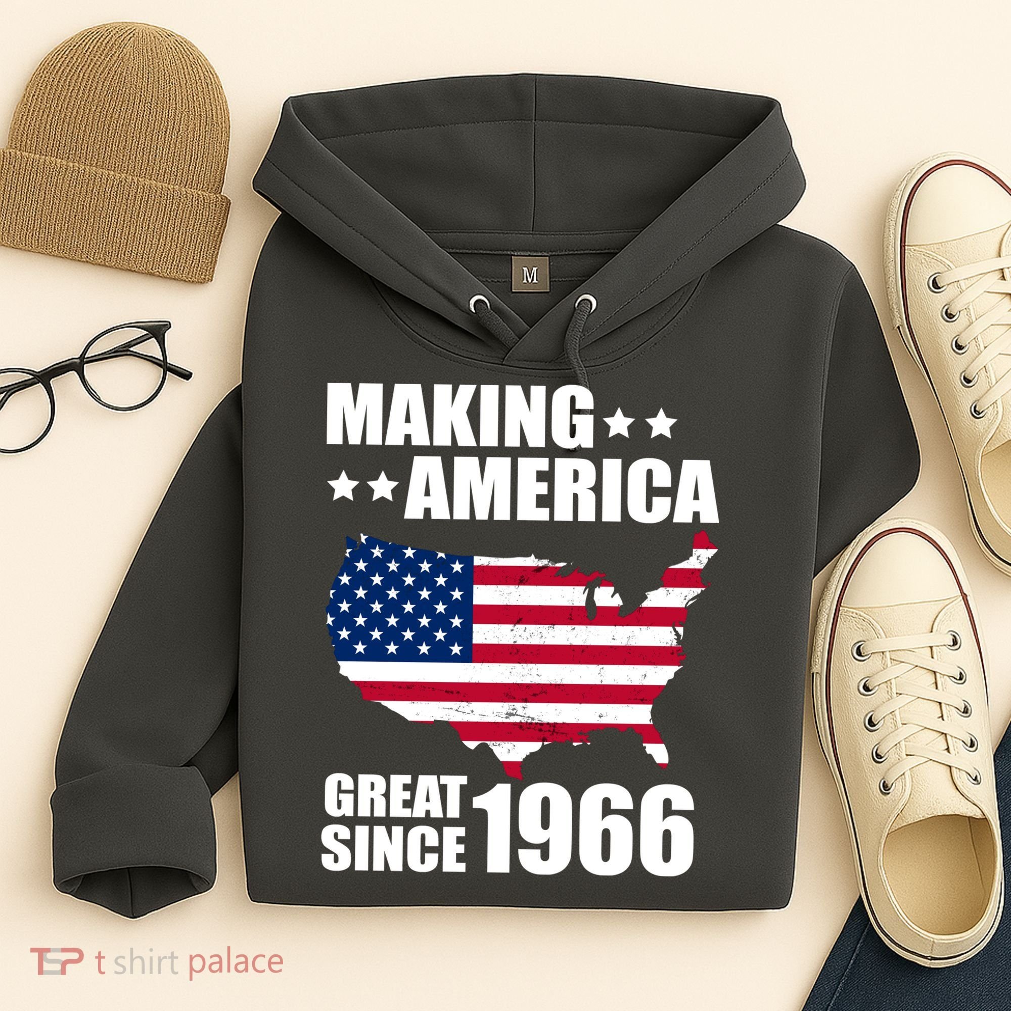 60th Birthday Making American Great Since 1966 Hoodie