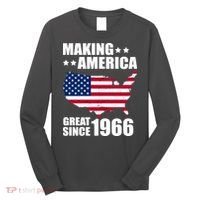 60th Birthday Making American Great Since 1966 Long Sleeve Shirt thumb 0