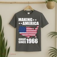 60th Birthday Making American Great Since 1966 T-Shirt thumb 2