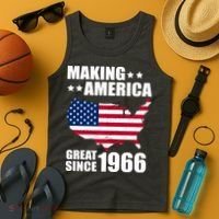 60th Birthday Making American Great Since 1966 Tank Top thumb 4