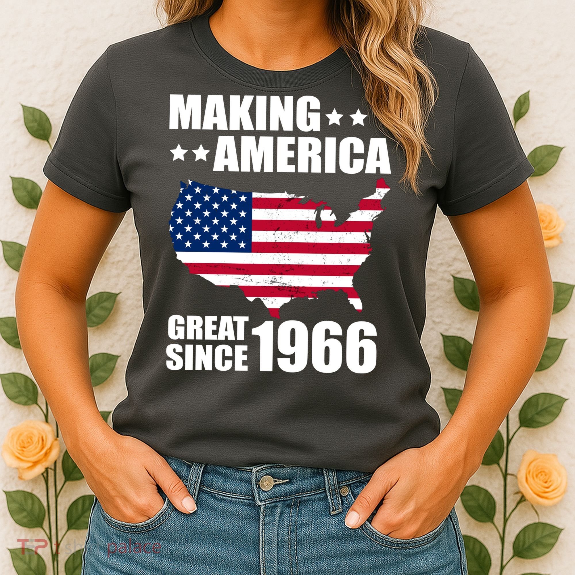 60th Birthday Making American Great Since 1966 Women's T-Shirt